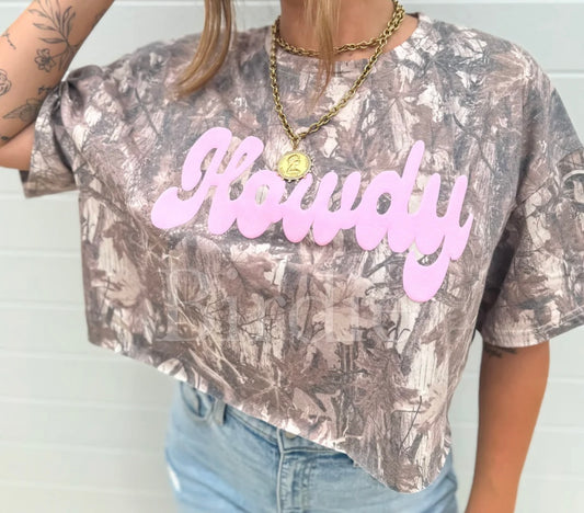 Cropped Camo Graphic