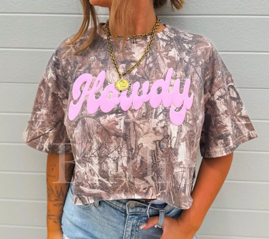 Cropped Camo Graphic