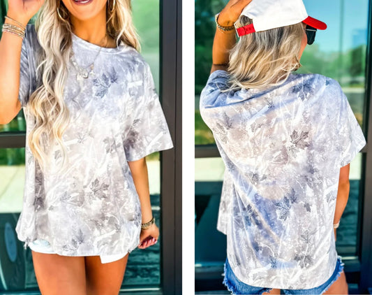 Oversized Iced-out Camo Tee